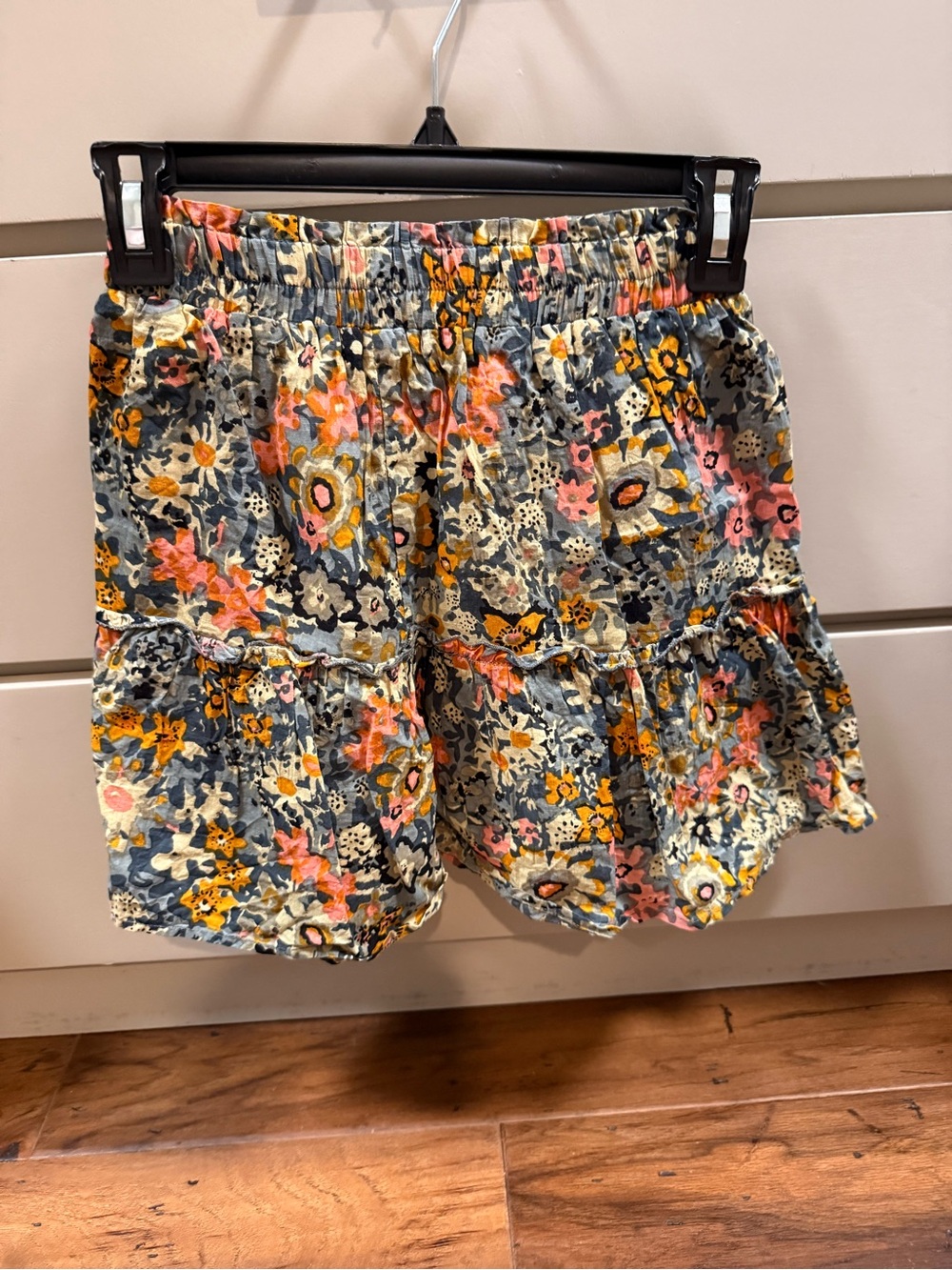 bishop + young Multicolor Floral Ruffle Mini Skirt